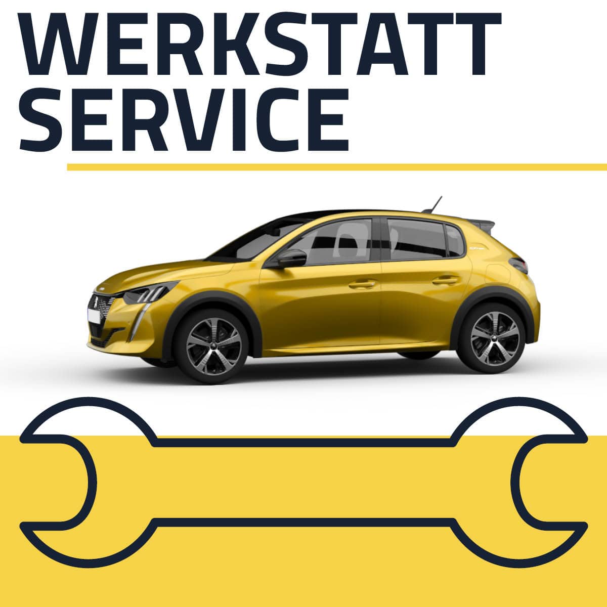 Werkstatt & Service mit Schraubschlüssel Icon